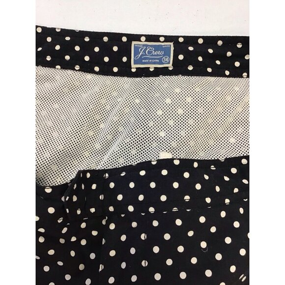 J.Crew Original Swimwear 9" Linned Board Swim Trunks Polka Dots Men's 34 🤍 - Picture 3 of 4